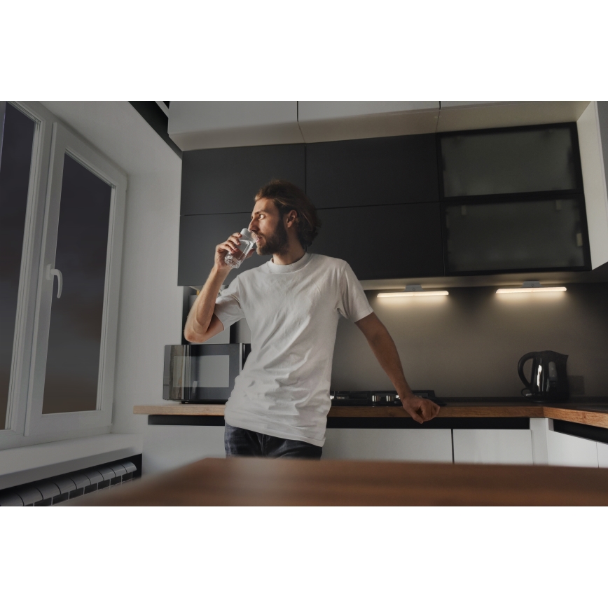 Osram - Ρυθμιζόμενο φωτιστικό LED κάτω ντουλαπιού με αισθητήρα κίνησης και λυκόφωτος LINEAR LED/5W/3,7V 2200 mAh 3000K 35 cm λευκό