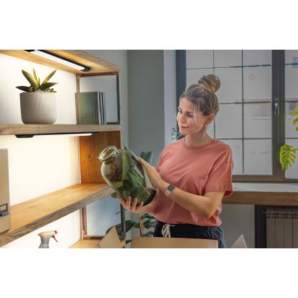 Osram - LED ρυθμιζόμενο φωτιστικό κάτω από ντουλάπια με αισθητήρα κίνησης LINEAR EDGE LED/8W/230V 3000/4000/6500K 50 cm μαύρο