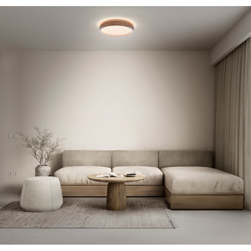 Osram - Ρυθμιζόμενο LED φωτιστικό οροφής MARIANO LED/16W/230V διάμ. 31 cm δρυς/λευκό