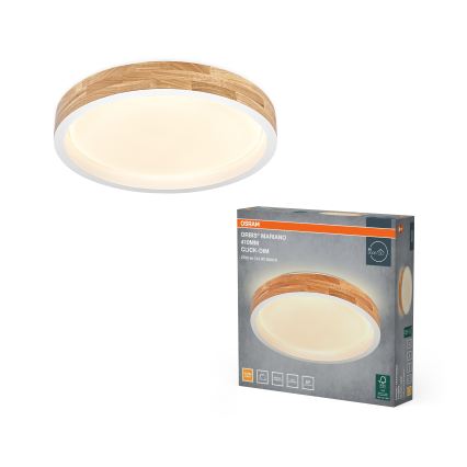 Osram - Ρυθμιζόμενο φωτιστικό οροφής LED MARIANO LED/24W/230V διάμ. 41 cm δρυς/λευκό