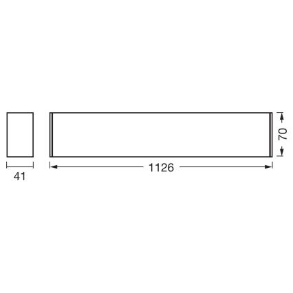 Osram - Ρυθμιζόμενο LED φωτιστικό οροφής OFFICE LINE LED/11/20/30W/230V 4000K 112,6 cm μαύρο
