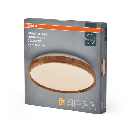 Osram - Ρυθμιζόμενο φωτιστικό οροφής ORBIS ALISON LED/36W/230V Ø 50 cm μπεζ
