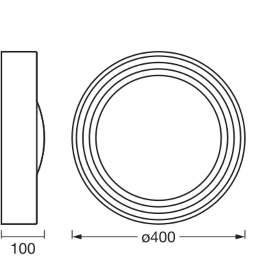 Osram - Ρυθμιζόμενο LED φωτιστικό οροφής ORBIS CONCRETE LED/18W/230V Ø 40 cm γκρι/μπετόν