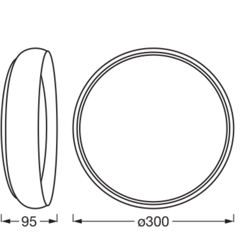 Osram - Ρυθμιζόμενο LED φωτιστικό οροφής ORBIS LIVIA LED/16W/230V Ø 30 cm ανθρακί/καφέ