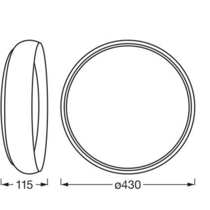 Osram - Ρυθμιζόμενο LED φωτιστικό οροφής ORBIS LIVIA LED/24W/230V διάμ. 43 cm λευκό/καφέ