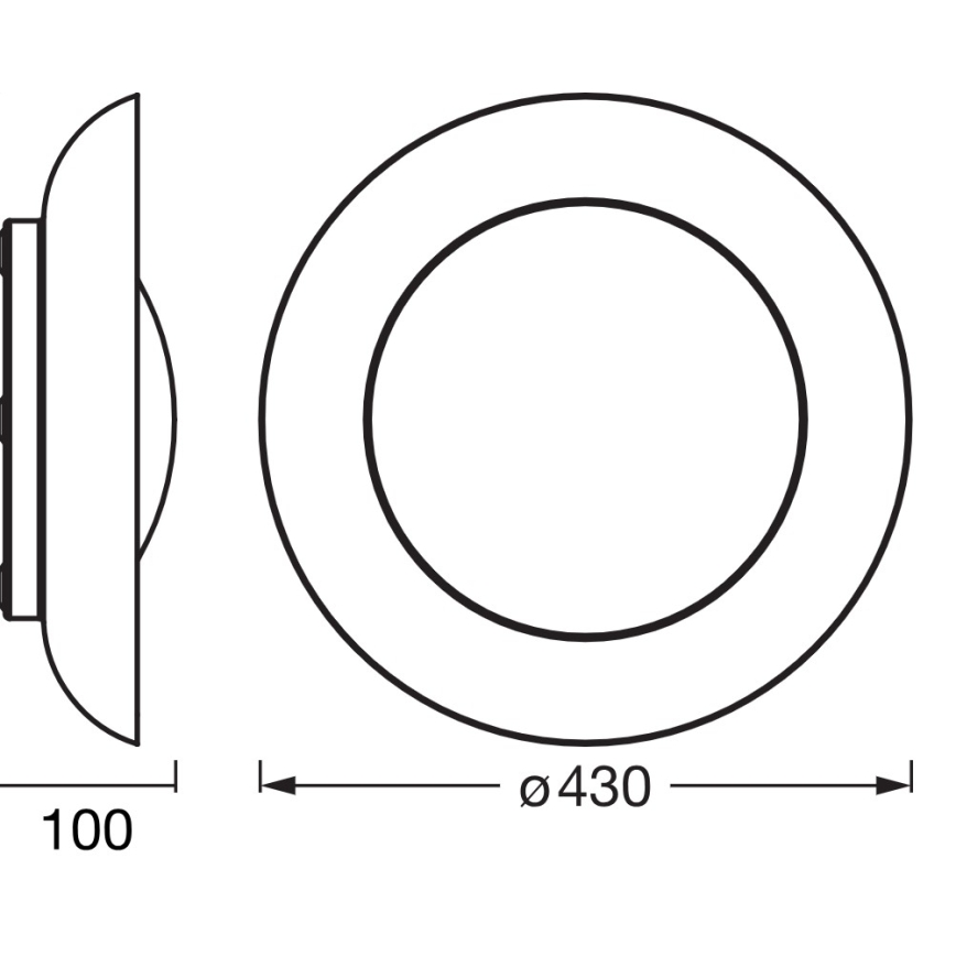 Osram - Ρυθμιζόμενο LED φωτιστικό οροφής ORBIS PLATE LED/35W/230V Ø 43 cm πράσινο/μαύρο