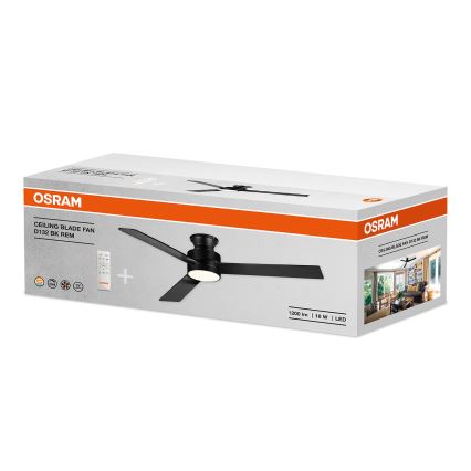Osram - Ανεμιστήρας οροφής LED BLADE, ρυθμιζόμενος, 18W/230V, 3000/4000/6000K + τηλεχειριστήριο