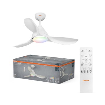 Osram - LED RGB ανεμιστήρας οροφής με ρύθμιση φωτεινότητας NORDES LED/18W/230V 3000-6500K + τηλεχειριστήριο