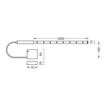 Osram - LED RGB ρυθμιζόμενη ταινία FLEX BATTERY 5m LED/5W/4xAA + τηλεχειριστήριο