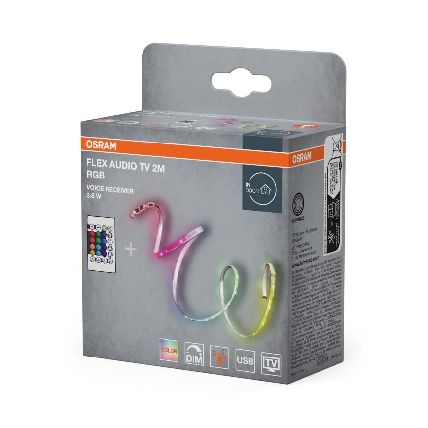 Osram - LED RGB ρυθμιζόμενη ταινία για TV FLEX AUDIO 2m LED/3,6W/5V + τηλεχειριστήριο