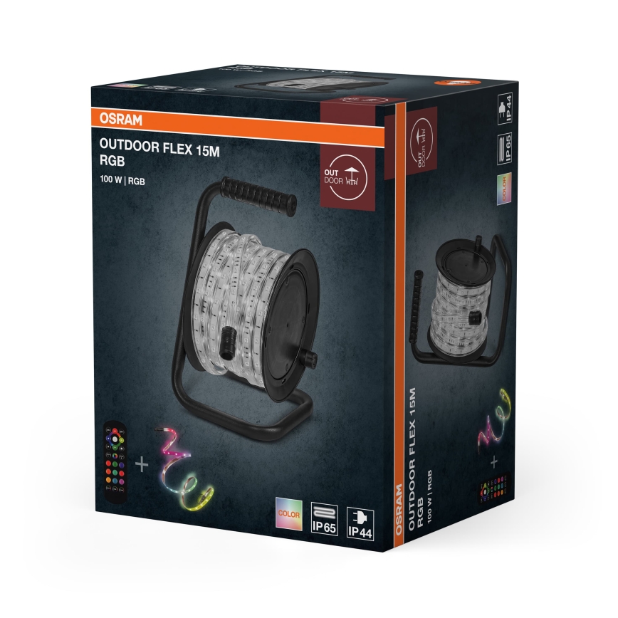 Osram - RGB ταινία LED ρυθμιζόμενη για εξωτερική χρήση FLEX 15m LED/100W/230V IP65 + τηλεχειριστήριο