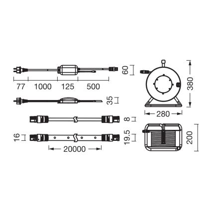 Osram - Ρυθμιζόμενη εξωτερική ταινία LED RGB FLEX 20m LED/135W/230V IP65 + τηλεχειριστήριο