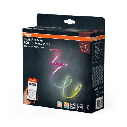 Osram - LED RGBW ρυθμιζόμενη ταινία εξωτερικού χώρου SMART+ FLEX 5m LED/14,5W/230V 2700-6500K IP44 Wi-Fi