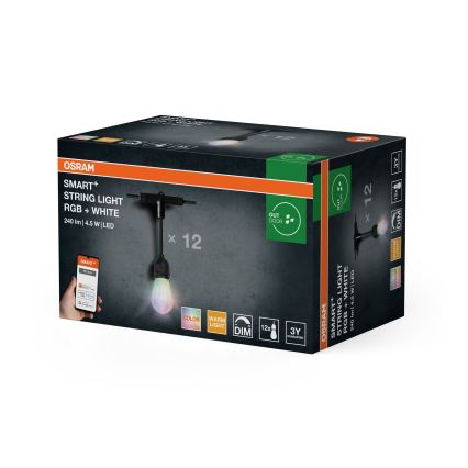 Osram - LED RGB Ρυθμιζόμενη αλυσίδα εξωτερικού χώρου SMART+ STRING 12xLED/230V 7,47m IP44 Wi-Fi