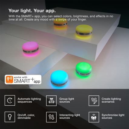 Osram - LED RGB Ηχείο με ρύθμιση φωτεινότητας SMART+ MACARON LED/1,75W/3,7V 450 mAh πράσινο