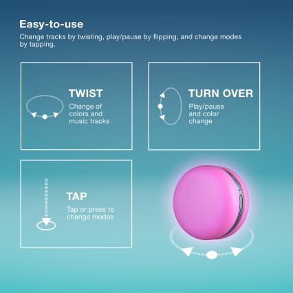 Osram - LED RGB Ρυθμιζόμενο ηχείο SMART+ MACARON LED/1,75W/3,7V 450 mAh πορτοκαλί