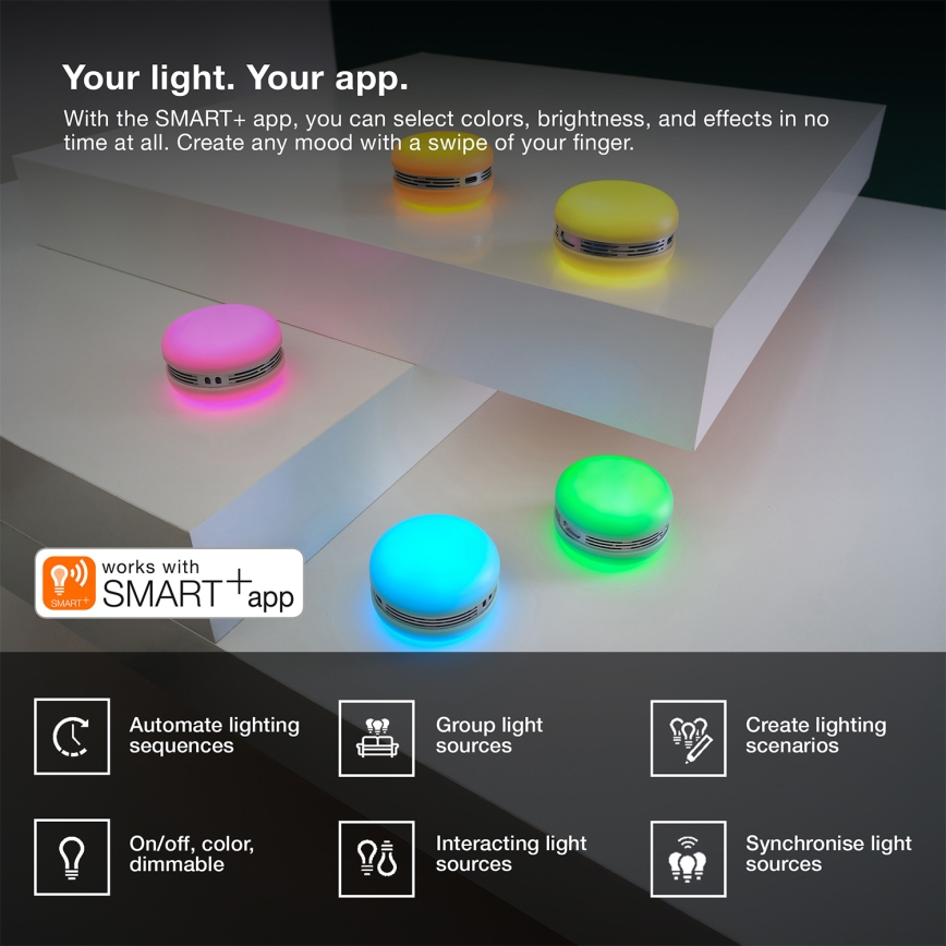 Osram - LED RGB Ρυθμιζόμενο ηχείο SMART+ MACARON LED/1,75W/3,7V 450 mAh πορτοκαλί