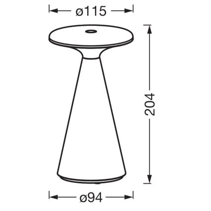 Osram - LED RGB Επαναφορτιζόμενο, ρυθμιζόμενο επιτραπέζιο φωτιστικό εξωτερικού χώρου με έλεγχο αφής SMART+ TWIST LED/1,35W/3,7V 1800 mAh IP44