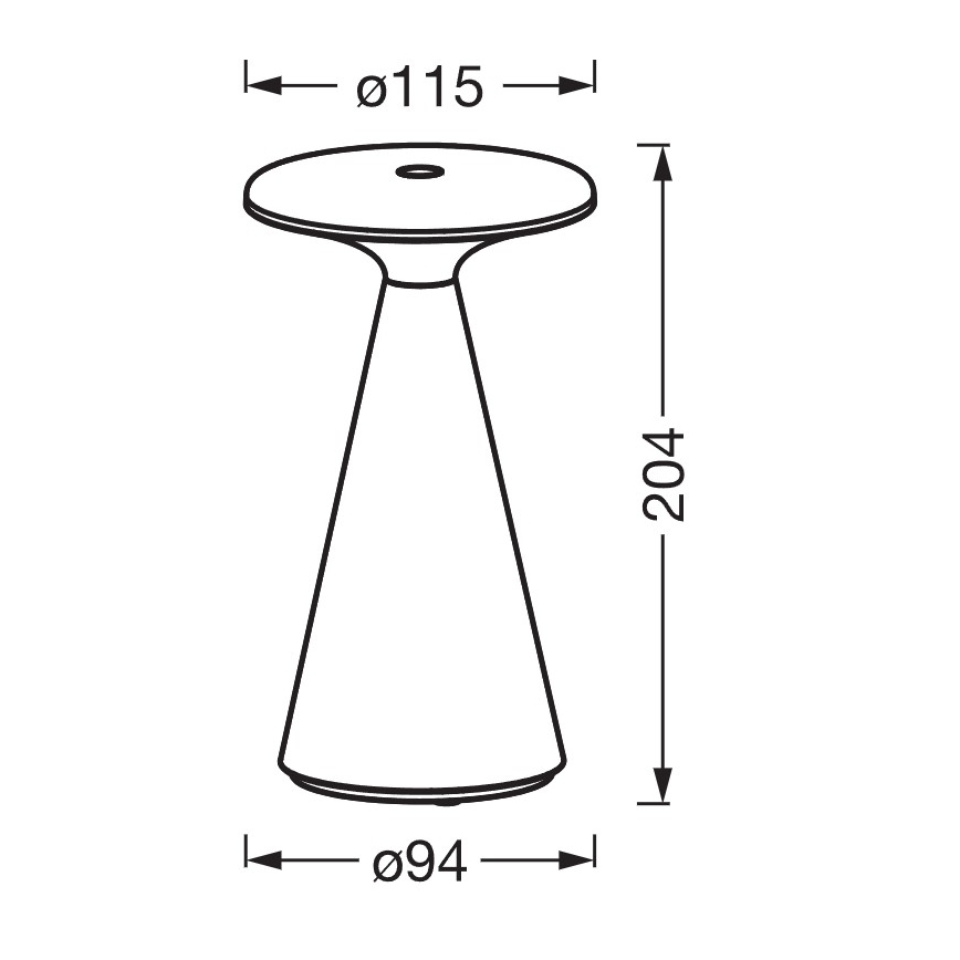 Osram - LED RGB Επαναφορτιζόμενο, ρυθμιζόμενο επιτραπέζιο φωτιστικό εξωτερικού χώρου με έλεγχο αφής SMART+ TWIST LED/1,35W/3,7V 1800 mAh IP44