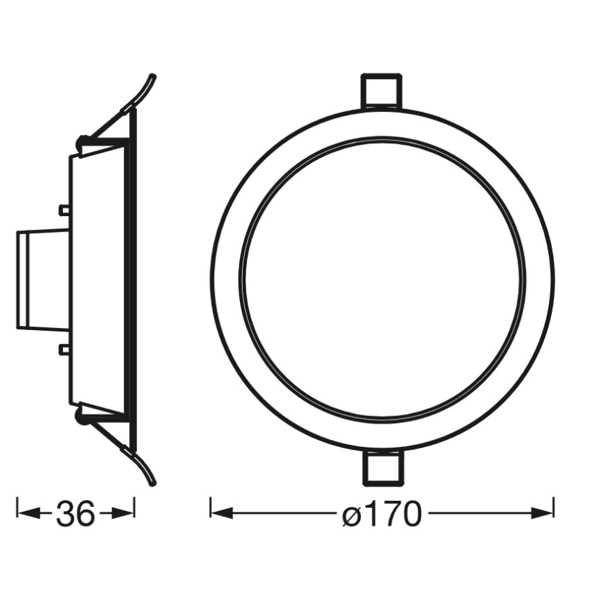 Osram - LED RGB Ρυθμιζόμενο εντοιχισμένο φωτιστικό οροφής SMART+ DOWNLIGHT LED/12W/230V 3000-6500K Wi-Fi