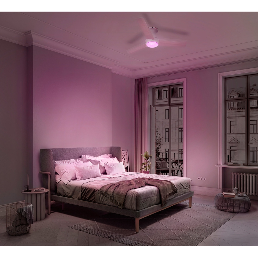 Osram - Ανεμιστήρας οροφής LED RGB με ρυθμιζόμενη φωτεινότητα NORDES LED/18W/230V 3000-6500K + τηλεχειριστήριο