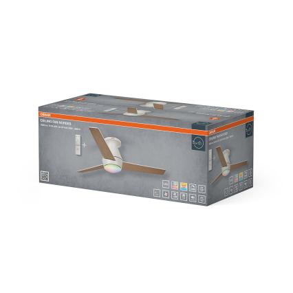 Osram - Ανεμιστήρας οροφής LED RGB με ρυθμιζόμενη φωτεινότητα NORDES LED/18W/230V 3000-6500K + τηλεχειριστήριο