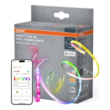Osram - LED RGB+TW Ρυθμιζόμενη ταινία SMART+ FLEX 2m LED/8,5W/230V 2700-6500K Wi-Fi