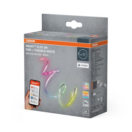 Osram - LED RGB+TW Ρυθμιζόμενη ταινία SMART+ FLEX 2m LED/8,5W/230V 2700-6500K Wi-Fi