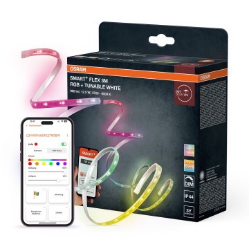 Osram - LED RGB+TW Ρυθμιζόμενη εξωτερική ταινία SMART+ FLEX 3m LED/12,5W/230V 2700-6500K IP44 Wi-Fi