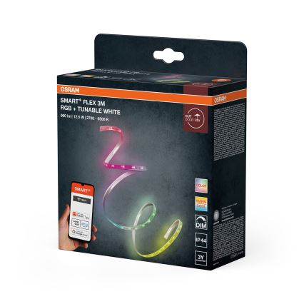 Osram - LED RGB+TW Ρυθμιζόμενη εξωτερική ταινία SMART+ FLEX 3m LED/12,5W/230V 2700-6500K IP44 Wi-Fi