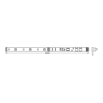Osram - LED RGBW ρυθμιζόμενη ταινία FLEX 3m LED/10W/230V + τηλεχειριστήριο