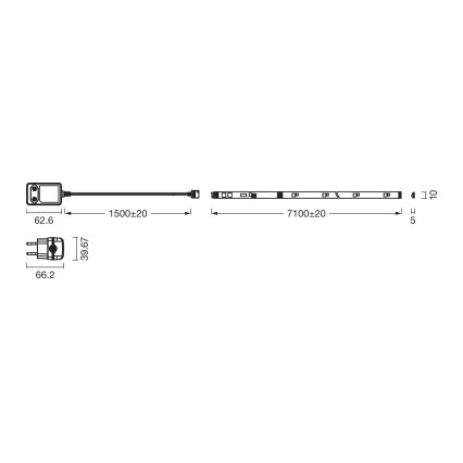 Osram - LED RGBW Ρυθμιζόμενη ταινία FLEX 7m LED/18W/230V + τηλεχειριστήριο