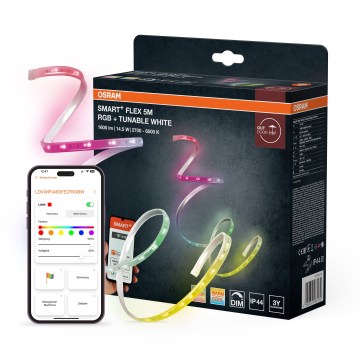 Osram - LED RGBW ρυθμιζόμενη ταινία εξωτερικού χώρου SMART+ FLEX 5m LED/14,5W/230V 2700-6500K IP44 Wi-Fi