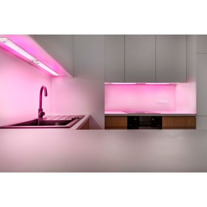 Osram - LED RGBW Ρυθμιζόμενο φωτιστικό κάτω από ντουλάπι LINEAR EDGE LED/8W/230V 50 cm λευκό + τηλεχειριστήριο