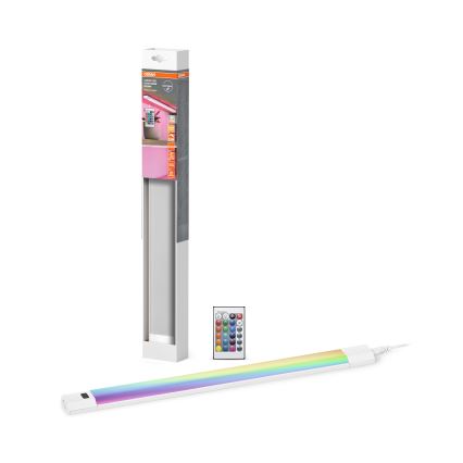 Osram - Ρυθμιζόμενο φωτιστικό κάτω ντουλαπιού LED RGBW με αισθητήρα κίνησης LINEAR EDGE LED/8W/230V 50 cm λευκό + τηλεχειριστήριο