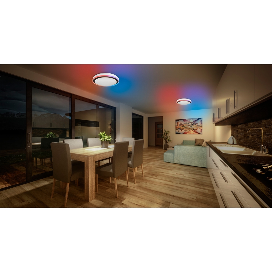 Osram - LED RGBW Ρυθμιζόμενο φωτιστικό οροφής SMART+ MAGIC LED/38W/230V Ø 49 cm μαύρο 2700-6500K Wi-Fi