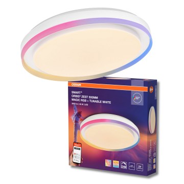 Osram - LED RGBW Ρυθμιζόμενο φωτιστικό οροφής SMART+ MAGIC LED 38W/230V διάμ. 49 cm λευκό 2700–6500K Wi-Fi