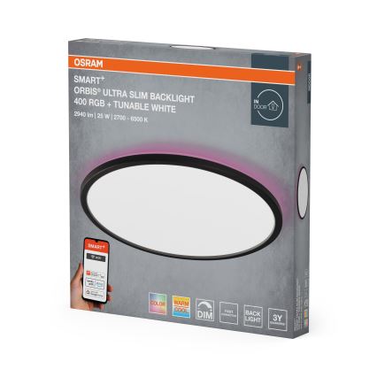 Osram - LED RGBW φωτιστικό οροφής SMART+ ORBIS με ρύθμιση έντασης LED/25W/230V Ø 40 cm 2700-6500K Wi-Fi