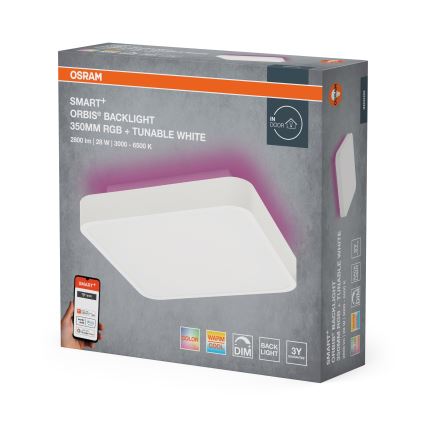 Osram - LED RGBW Ρυθμιζόμενο φωτιστικό οροφής SMART+ ORBIS LED/28W/230V 35x35 cm 2700-6500K Wi-Fi