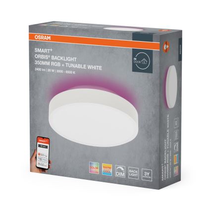 Osram - SMART+ ORBIS LED RGBW ρυθμιζόμενο φωτιστικό οροφής 28W/230V διάμ. 35 cm 2700-6500K Wi-Fi