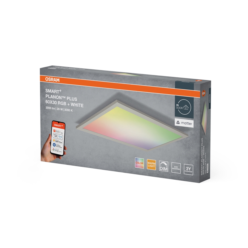 Osram -LED RGBW Ρυθμιζόμενο φωτιστικό οροφής SMART+ PLANON LED/28W/230V 60x30 cm Wi-Fi