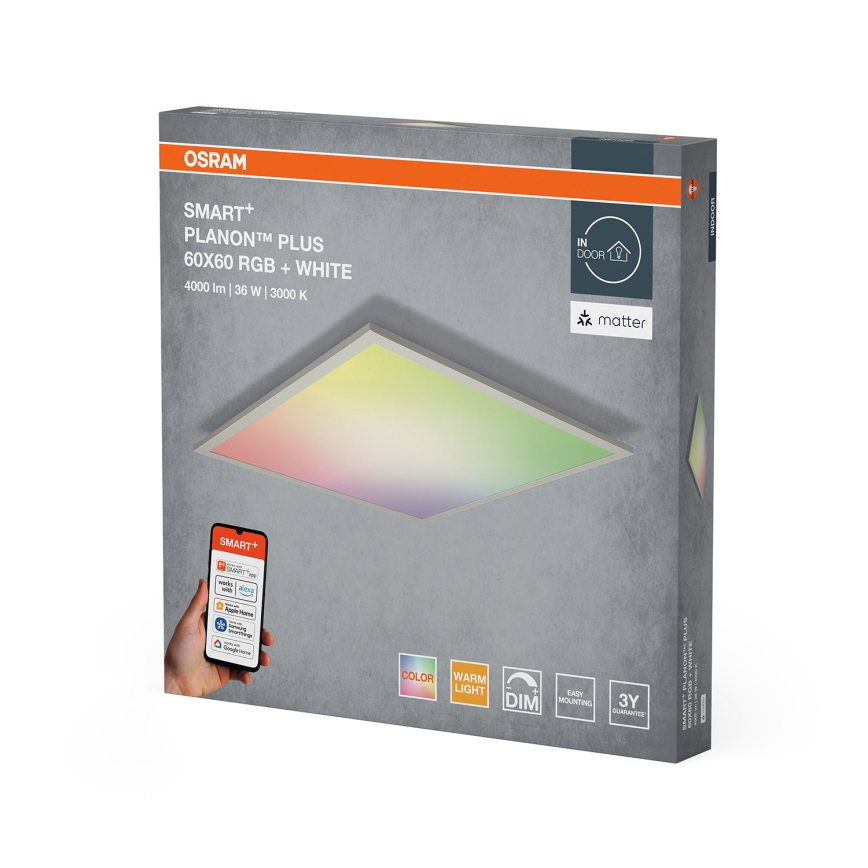 Osram - LED RGBW Ρυθμιζόμενο φωτιστικό οροφής SMART+ PLANON LED/36W/230V 60x60 cm Wi-Fi