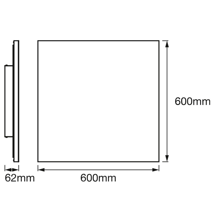 Osram - LED RGBW ρυθμιζόμενο φωτιστικό οροφής SMART+ PLANON LED/40W/230V 60x60 cm 3000-6500K Wi-Fi