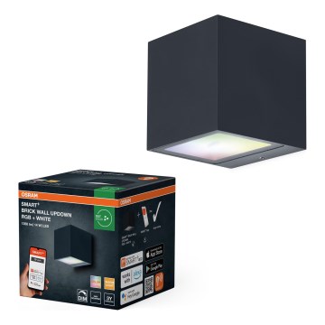 Osram - LED RGBW ρυθμιζόμενο επιτοίχιο φωτιστικό εξωτερικού χώρου SMART+ BRICK LED/14W/230V IP44 Wi‑Fi