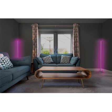 Osram - LED RGBW ρυθμιζόμενο επιδαπέδιο φωτιστικό SMART+ MAGIC LED/11,5W/230V 2700-6500K ασημί Wi-Fi + τηλεχειριστήριο