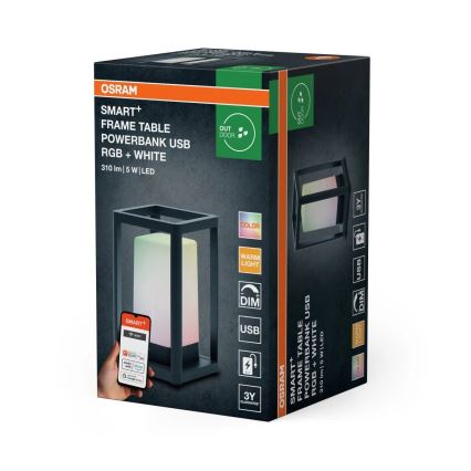 Osram - LED RGBW ρυθμιζόμενο επιτραπέζιο φωτιστικό SMART+ LED/5W/5V 3000K IP44 Wi-Fi