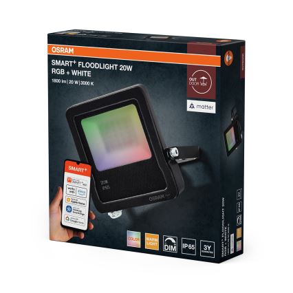 Osram - LED RGBW Ρυθμιζόμενος προβολέας SMART+ FLOODLIGHT LED/20W/230V IP65 Wi-Fi