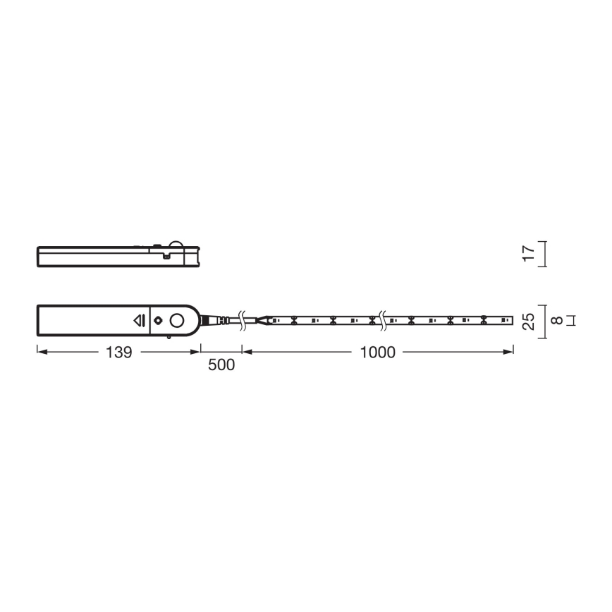 Osram - LED ταινία με αισθητήρα κίνησης FLEX 1m LED/2W/4xAA