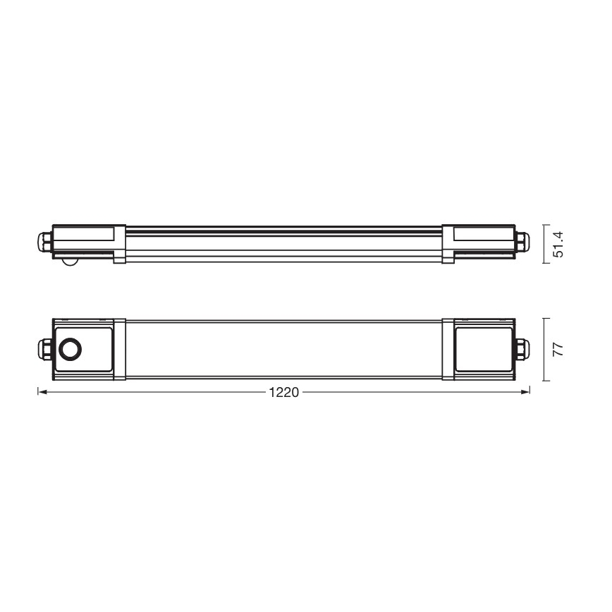 Osram - LED βιομηχανικό φωτιστικό τύπου φθορισμού με αισθητήρα λυκόφωτος και κίνησης SUBMARINE LED/36W/230V 122 cm IP65