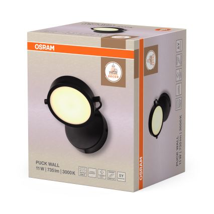 Osram - LED επιτοίχιο φωτιστικό DECOR PUCK LED/11W/230V μαύρο